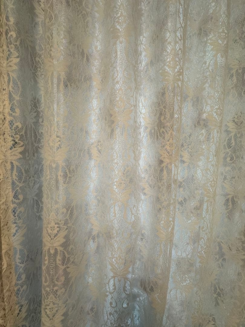 【BABY BLUE】francfranc ダブルカーテン ホワイト 2枚