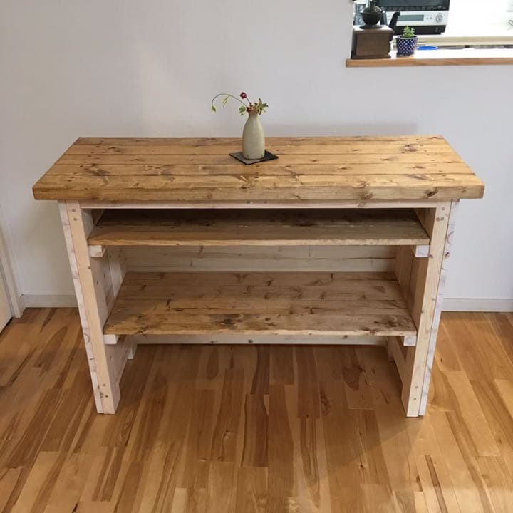 カフェ風　カウンターテーブル カントリー バーカウンター オーダー可能 レジ台