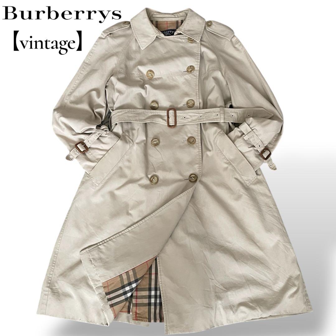 vintageバーバリーズ トレンチコート ノバチェックライナー 英国製ベージュ