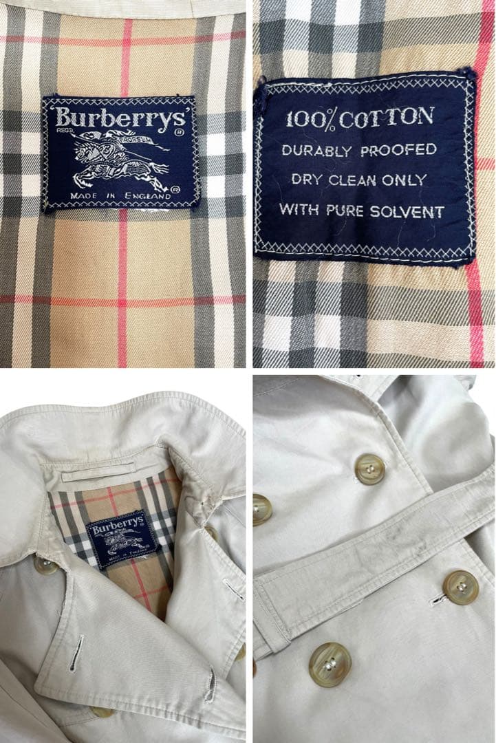 vintageバーバリーズ トレンチコート ノバチェックライナー 英国製ベージュ