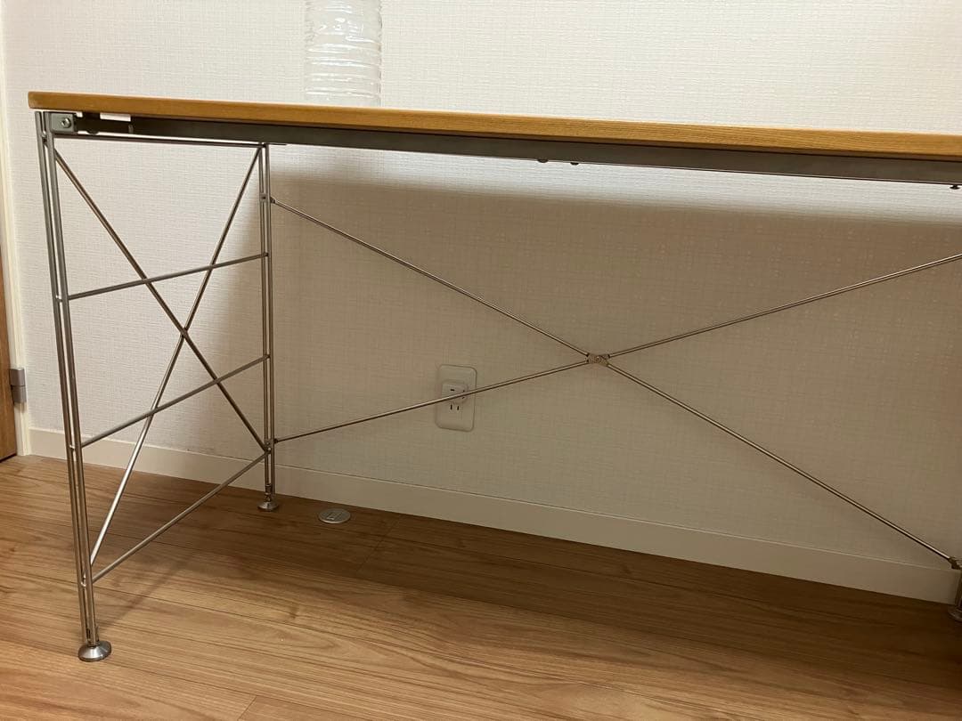 無印良品　ステンレスユニットシェルフ デスク セット(オーク材) 廃番品