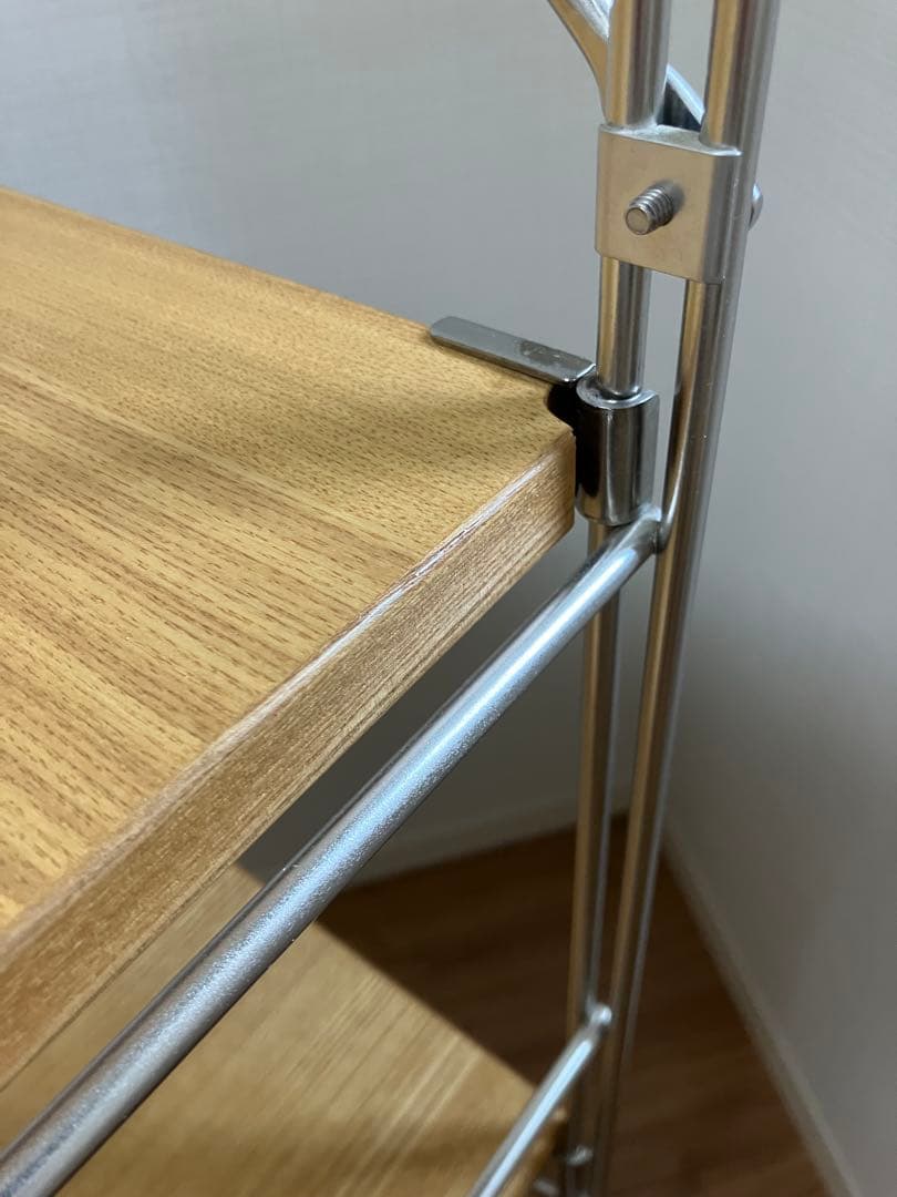 無印良品　ステンレスユニットシェルフ デスク セット(オーク材) 廃番品