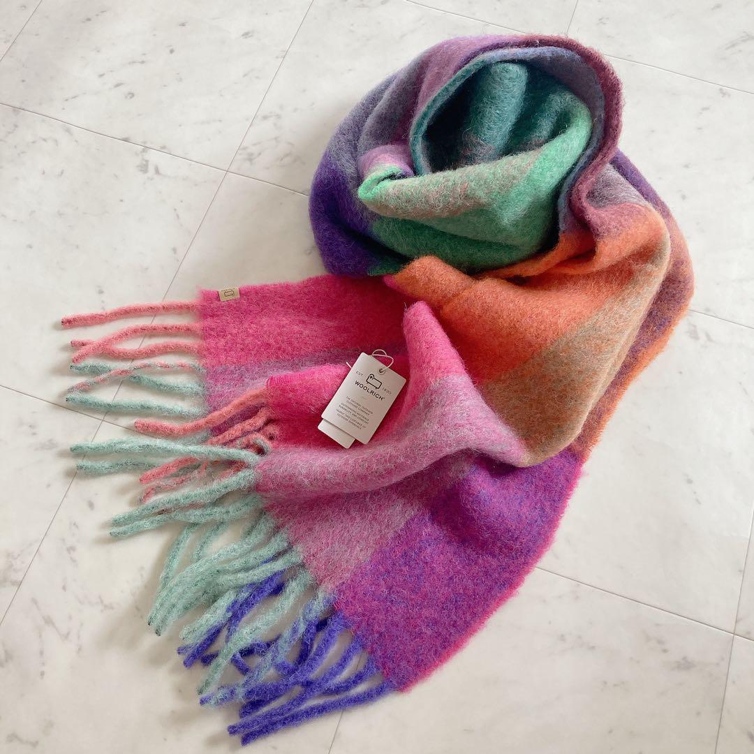 タグ付新品　ウールリッチ　マルチカラー　マフラー　ストール　スカーフ　イタリア製