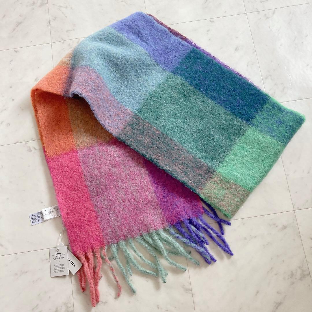 タグ付新品　ウールリッチ　マルチカラー　マフラー　ストール　スカーフ　イタリア製