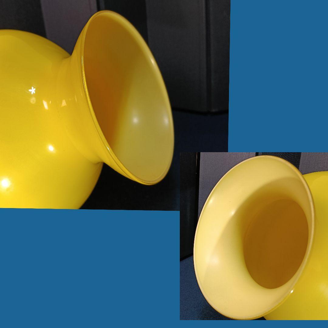 AM80 イタリア製 アート.デコ 花瓶 フラワーベース 飾花瓶 飾物 イエロー