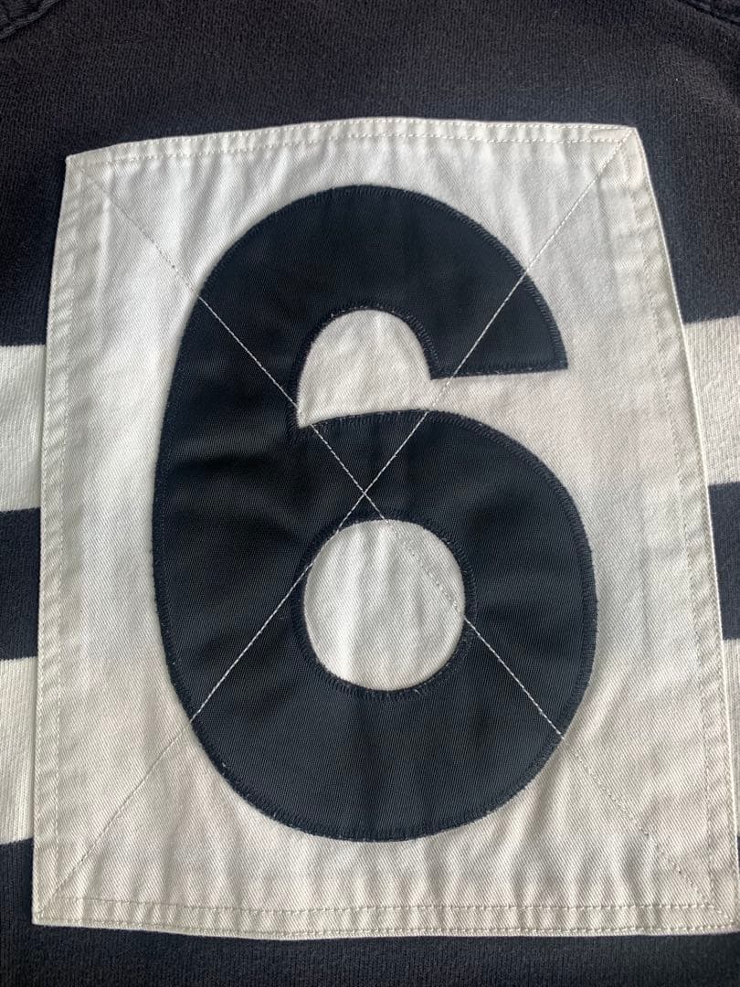 ポロ ラルフローレン/ラガーシャツ 長袖 太ボーダー 刺繍ロゴ入り / XL