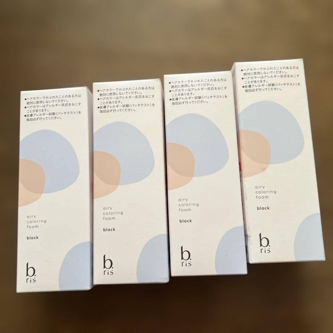 b.ris エアリーカラーリングフォーム ブラック 80g新品4本セット