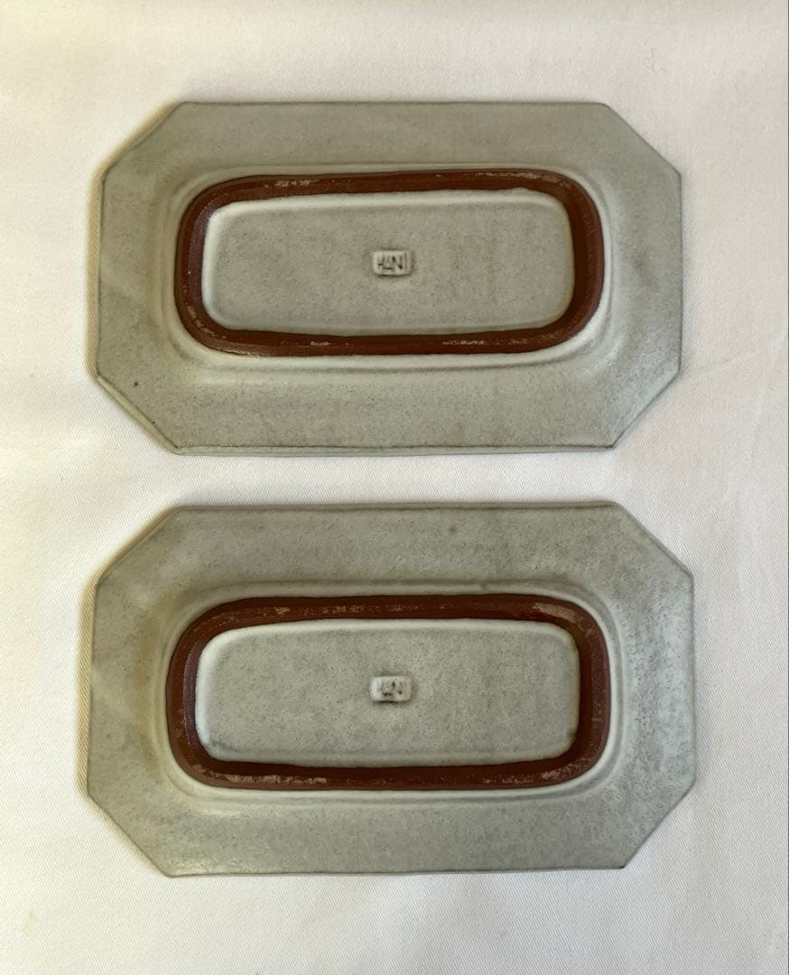 新品　葛西国太郎 HANI DAISY 長角皿　2枚セット