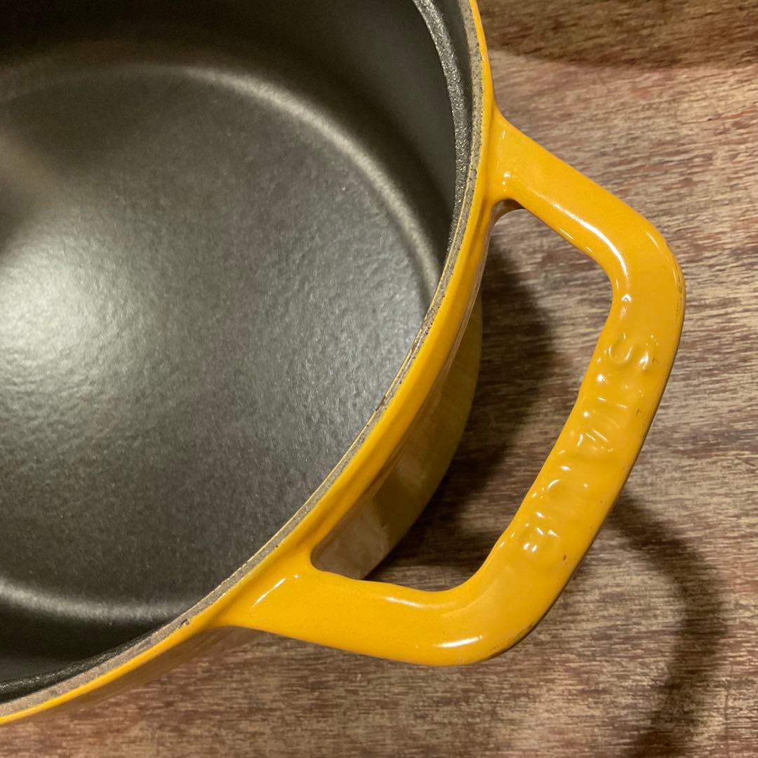 大容量！ 31cm！STAUB ストウブ ピコ・ココット オーバル イエロー系