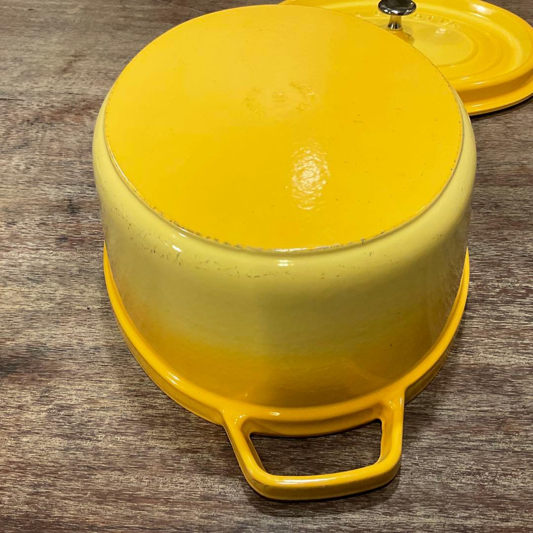 大容量！ 31cm！STAUB ストウブ ピコ・ココット オーバル イエロー系