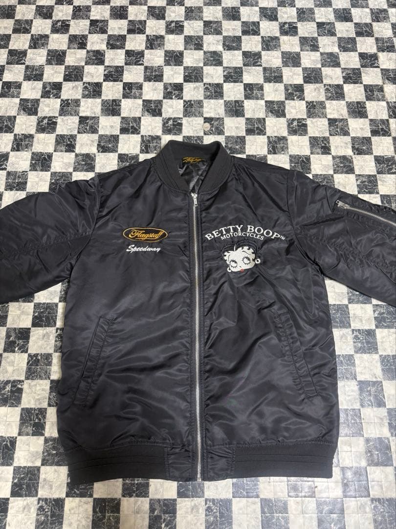 Betty Boop MA-1ジャケットブラック ベティーちゃん フラグスタッフ
