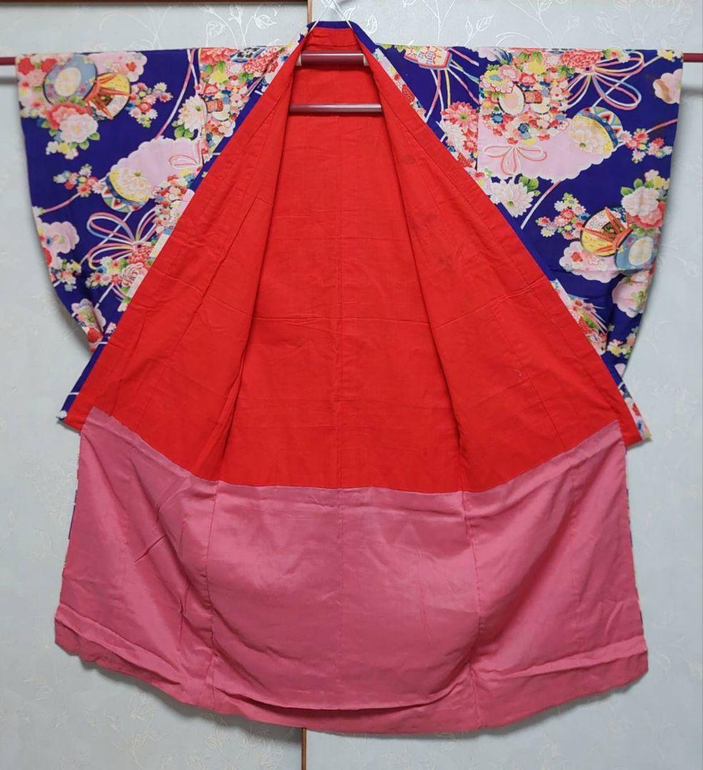 NA918アンティーク子供着物正絹着丈109センチ裄丈52センチ