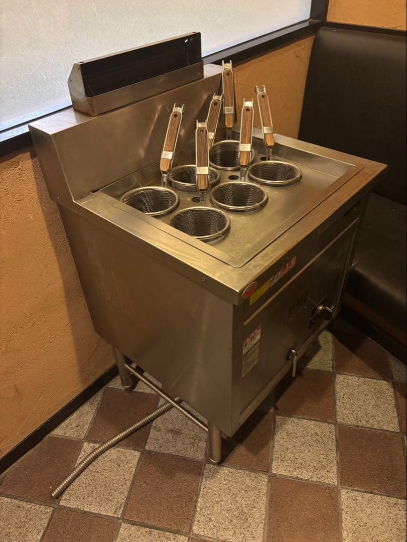 茹で麺機MRK-066B ステンレス 5鍋 キッチンポット、レードルサービス！