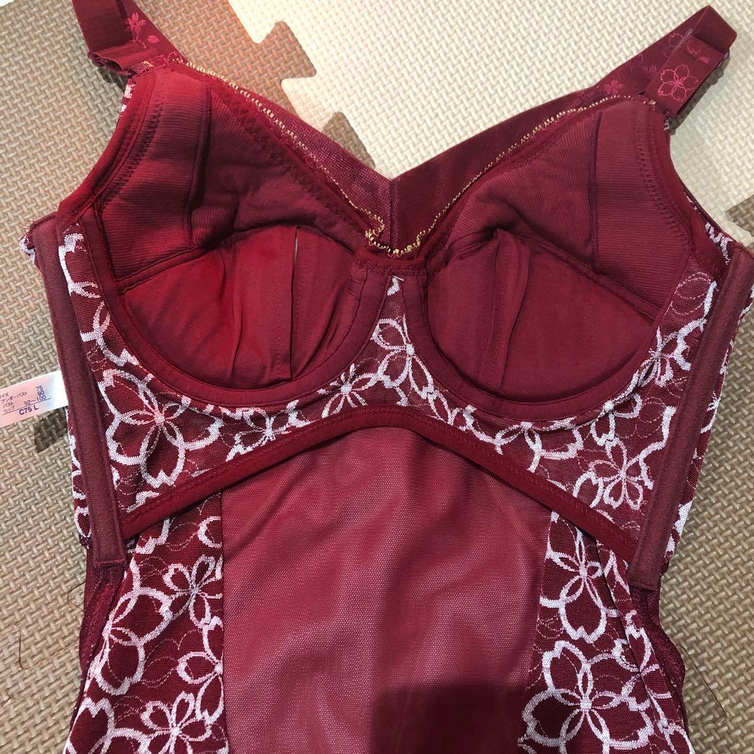 花柄刺繍 ボディスーツ C75 L