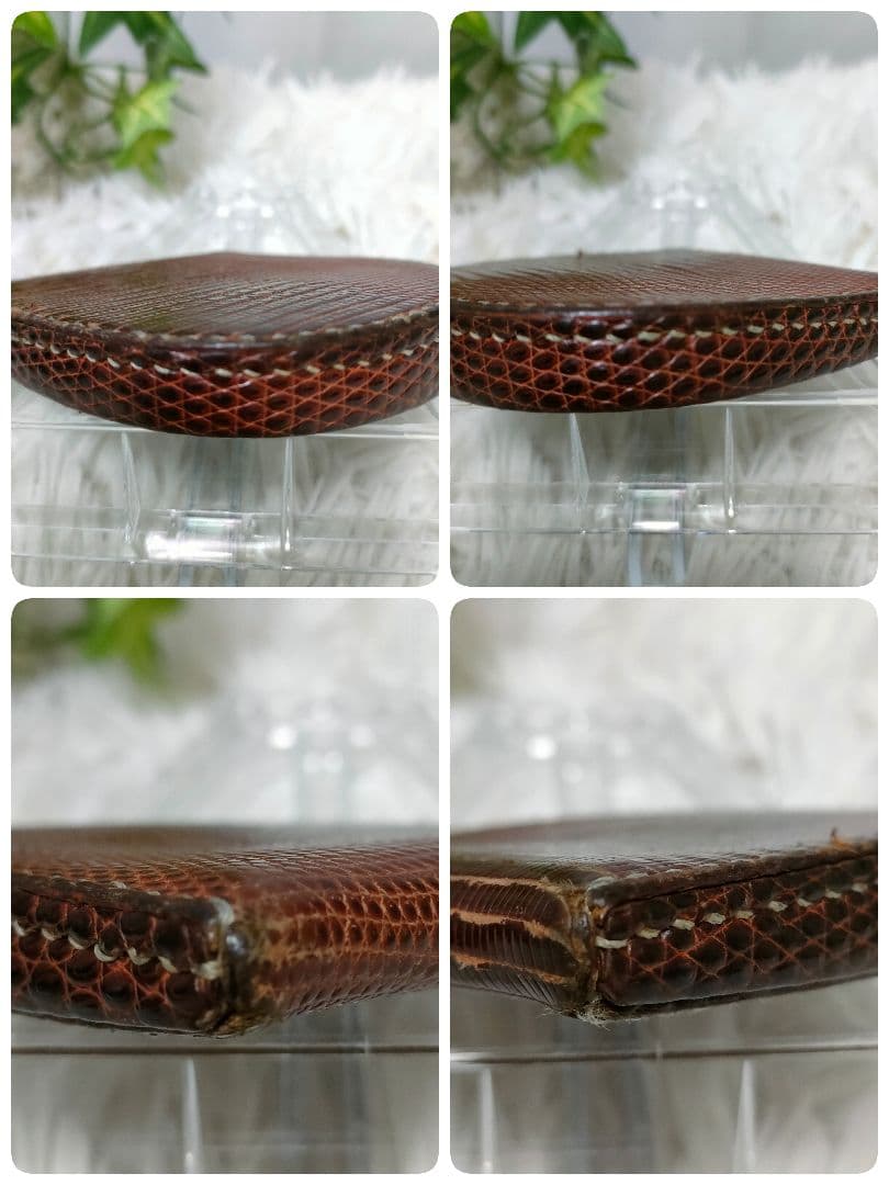 GANZO ケース ブラウン リザード 希少 ガンゾ 小銭入れ 茶 レザー