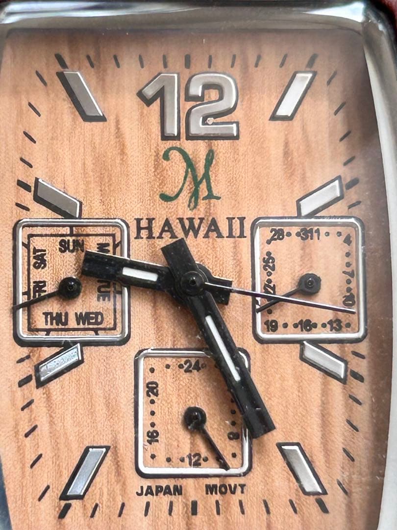 TENSE HAWAII木製クオーツ腕時計 カナダメイド稼働品