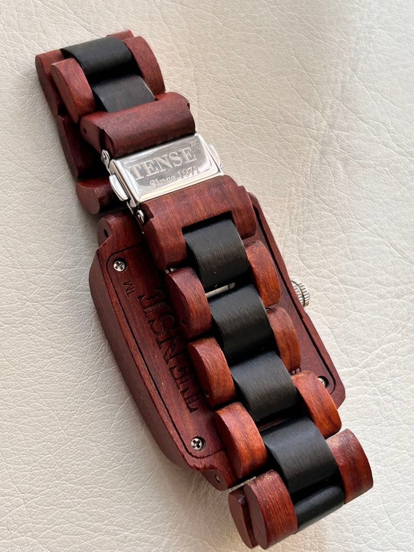 TENSE HAWAII木製クオーツ腕時計 カナダメイド稼働品