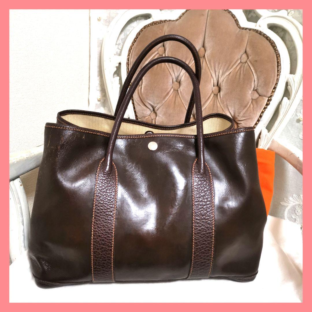 【良品】希少エルメスHERMESガーデンパーティアマゾニアトートバッグ