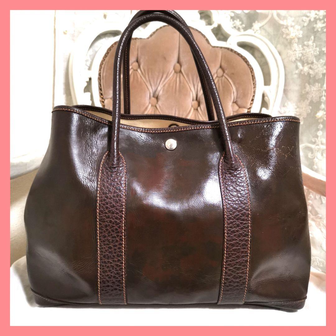 【良品】希少エルメスHERMESガーデンパーティアマゾニアトートバッグ