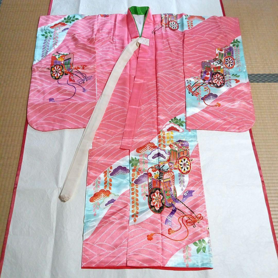 七五三　七歳着物・結び帯フルセット　(34)