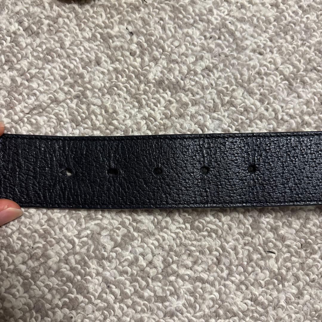 GUCCI GGロゴ ブラックレザーベルト