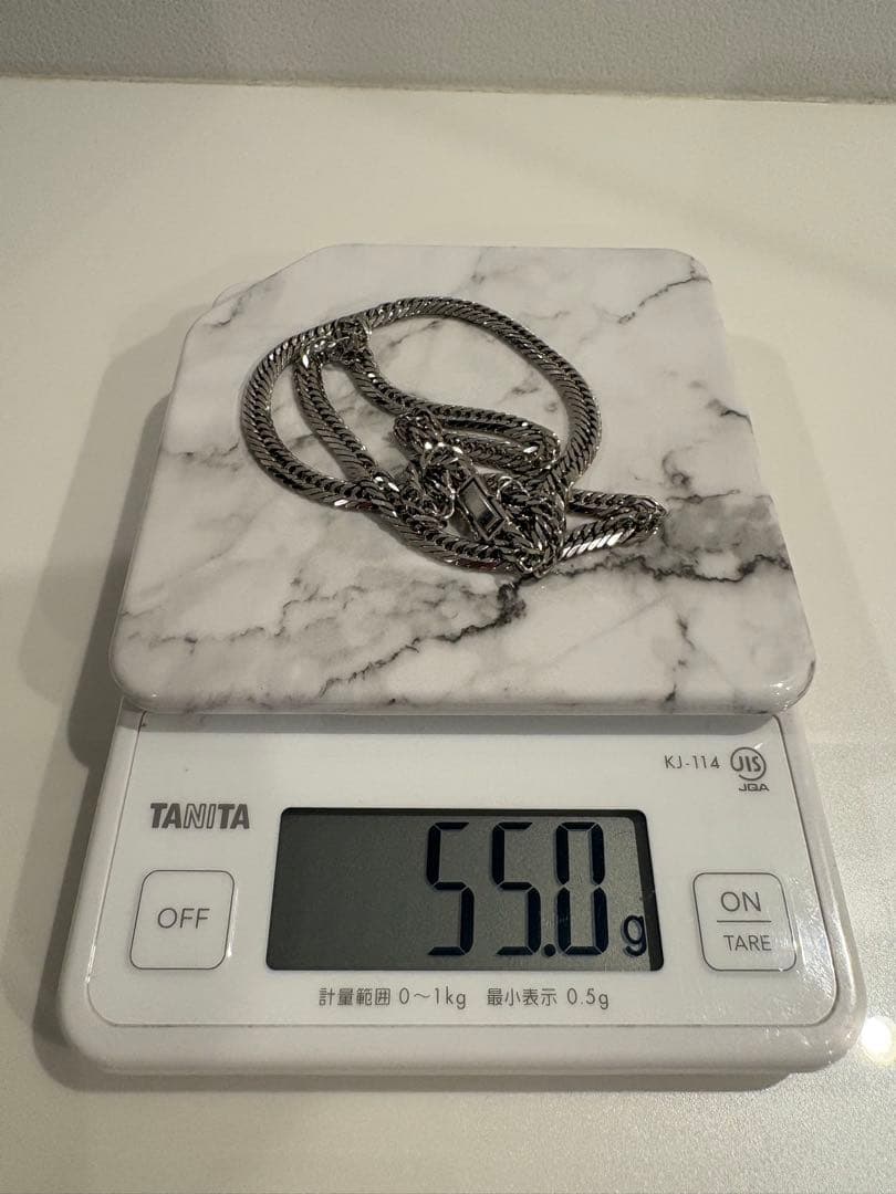 値下げ中PT850 喜平ネックレス　12面トリプル　55g55cm プラチナ