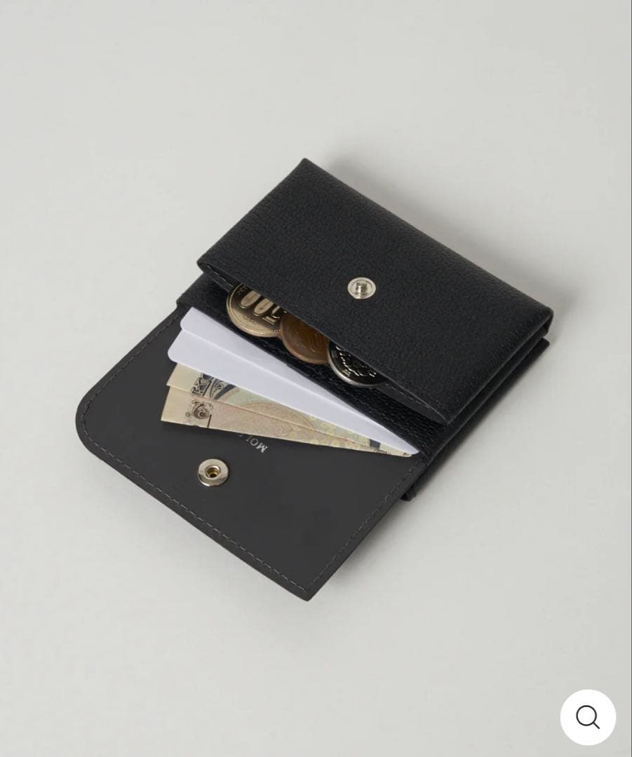 【新品】MOLINI レザー コンパクト財布 黒 モリニ 金子綾 イタリア