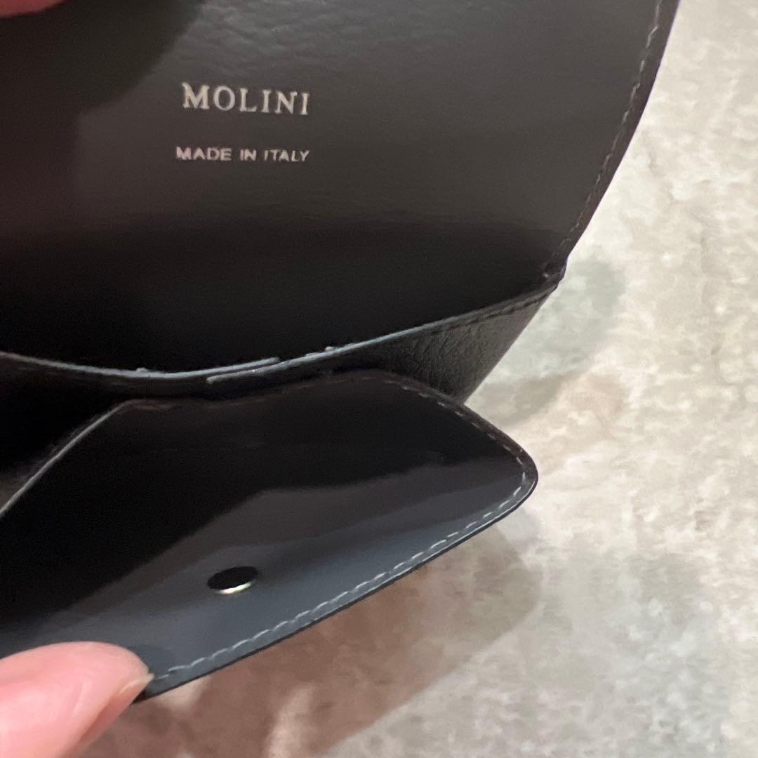 【新品】MOLINI レザー コンパクト財布 黒 モリニ 金子綾 イタリア