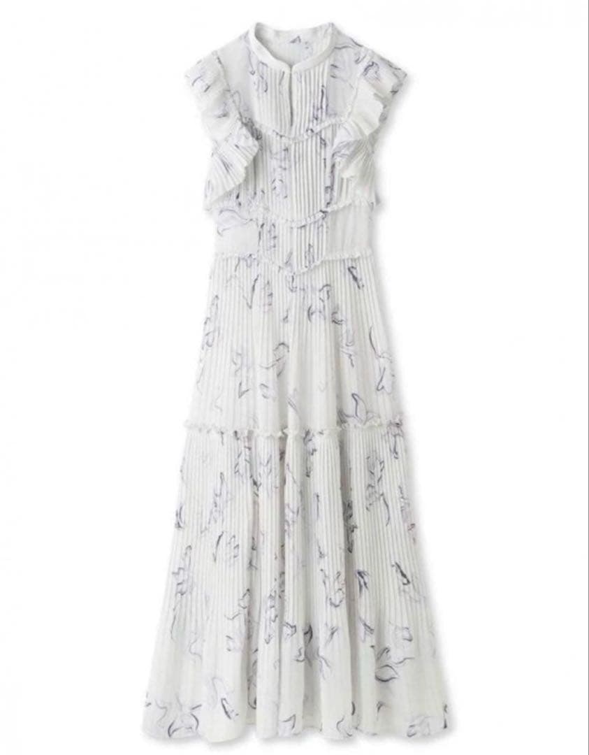 snidel Sustainableプリントプリーツワンピース