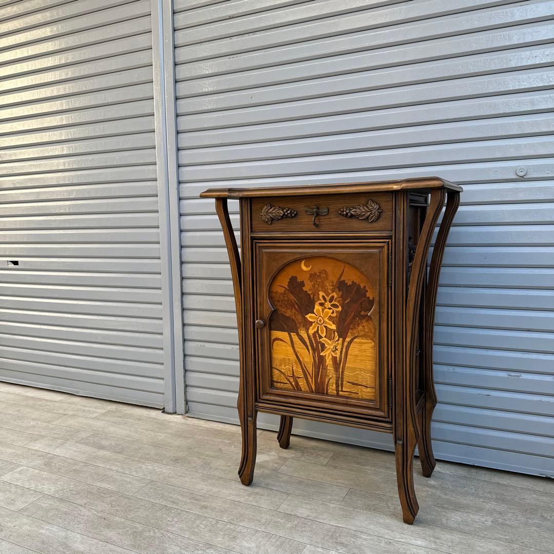 希少　ミエールガレ 調　アール・ヌーボー　チェスト　コンソール