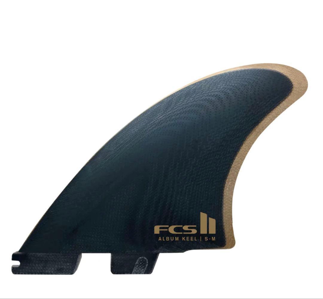ALBUM KEEL S-M サーフボードフィン ブラック　FCSⅡ