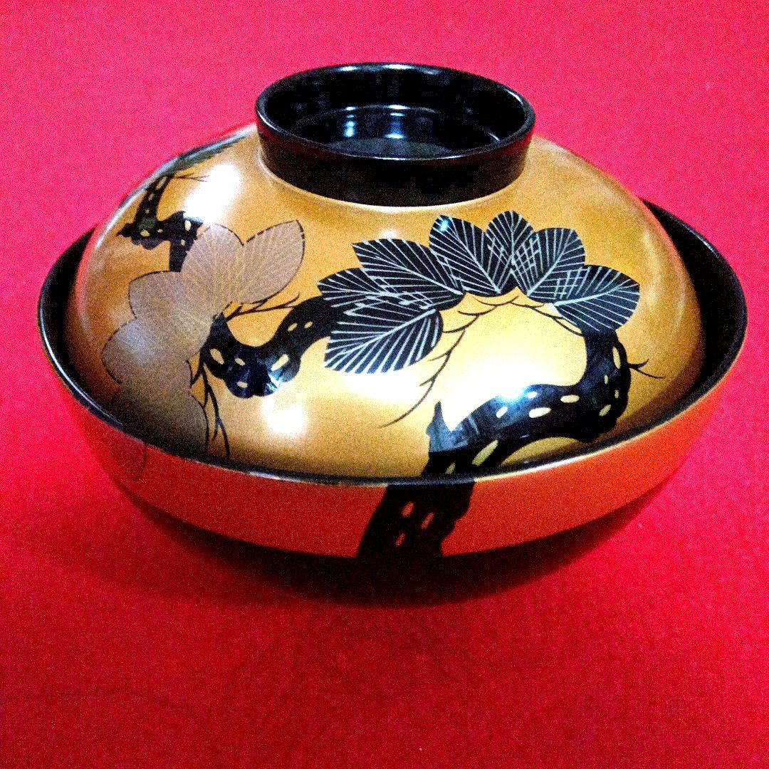 本金蒔絵御吸物椀　十客