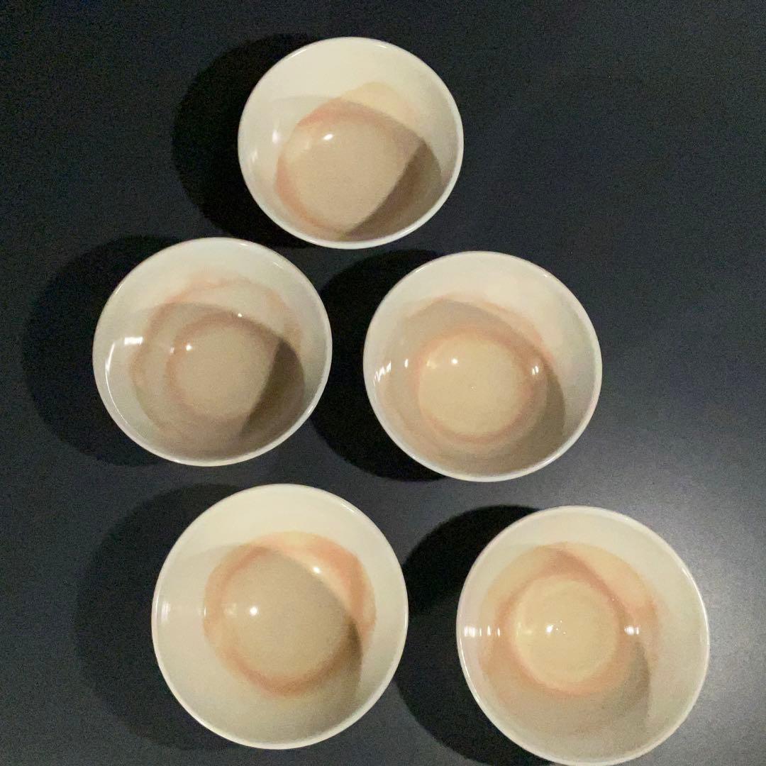 七十四代　朝日豊斎作　飯茶碗５客　蓋つき　共箱　R1003ダN2