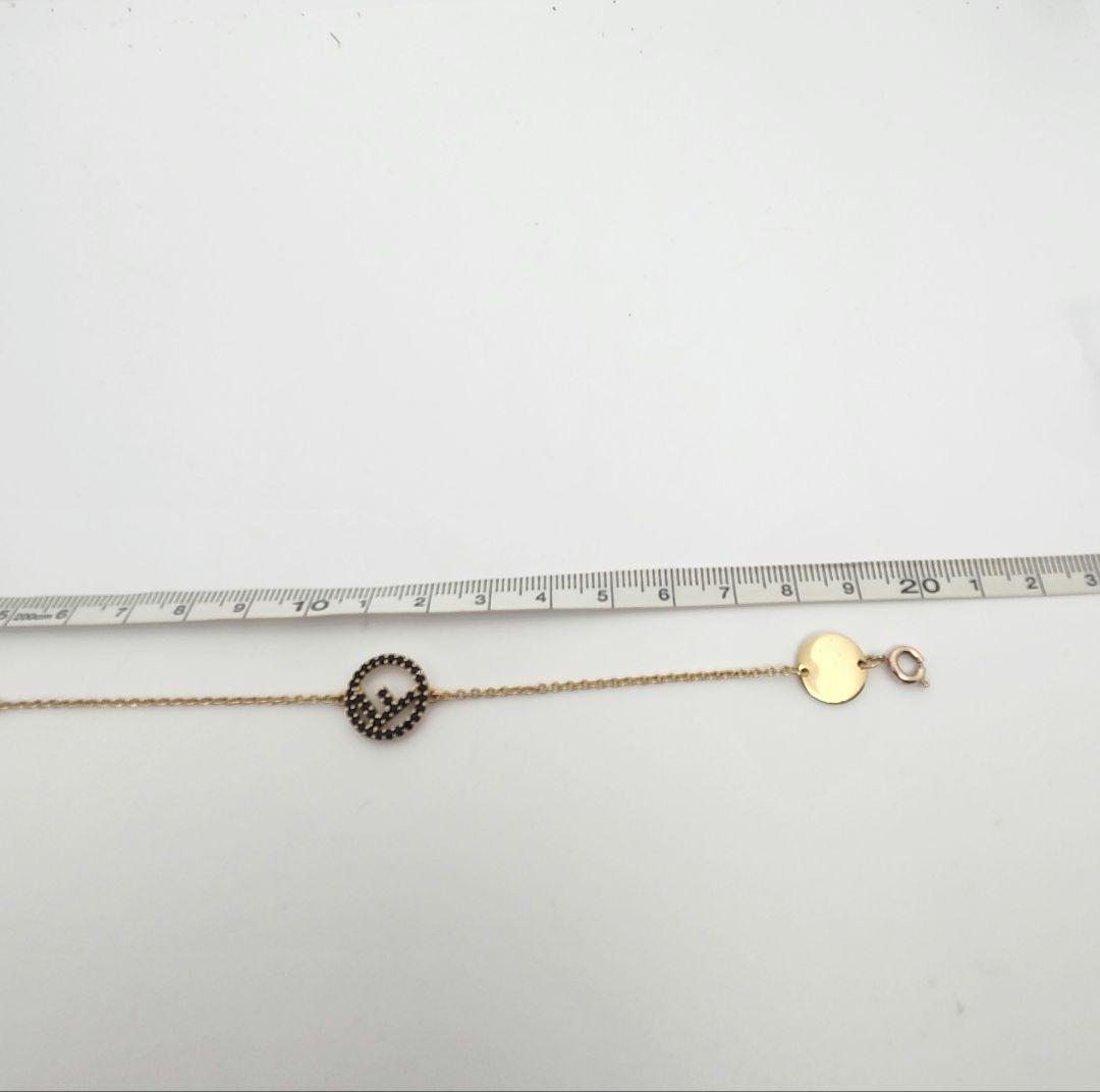 FENDI エフイズフェンディブレスレット GP×カラーストーン ゴールド