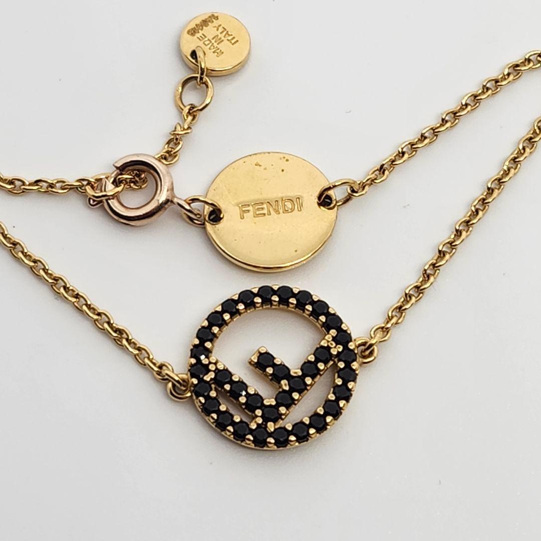FENDI エフイズフェンディブレスレット GP×カラーストーン ゴールド
