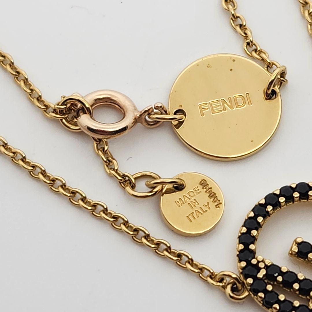 FENDI エフイズフェンディブレスレット GP×カラーストーン ゴールド