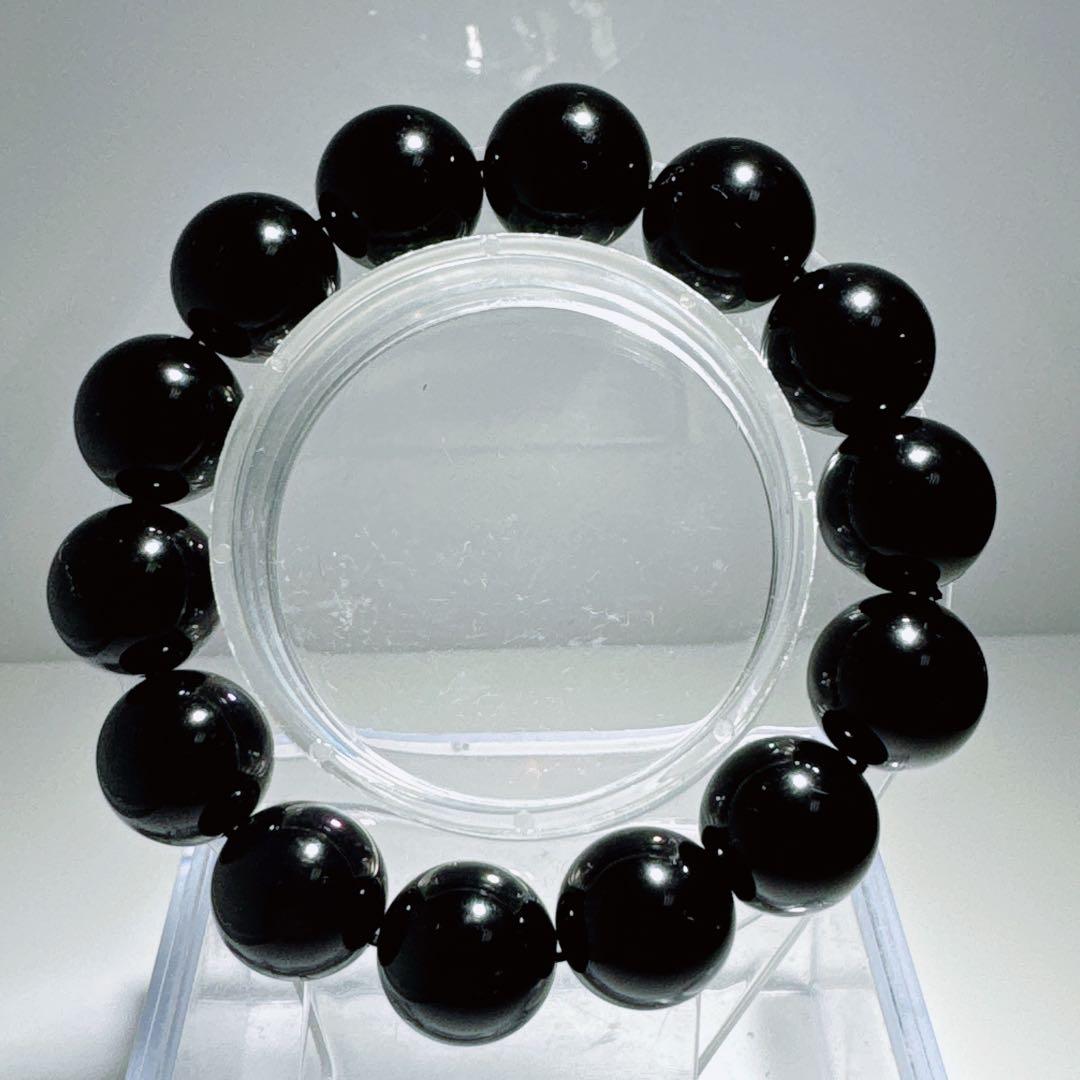天然モリオンブレスレット黒水晶ブレスレットNO25-2423