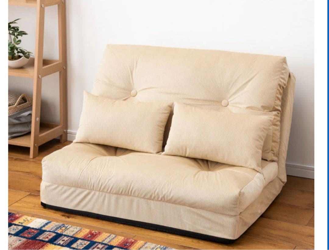 リクライニング　ローソファー