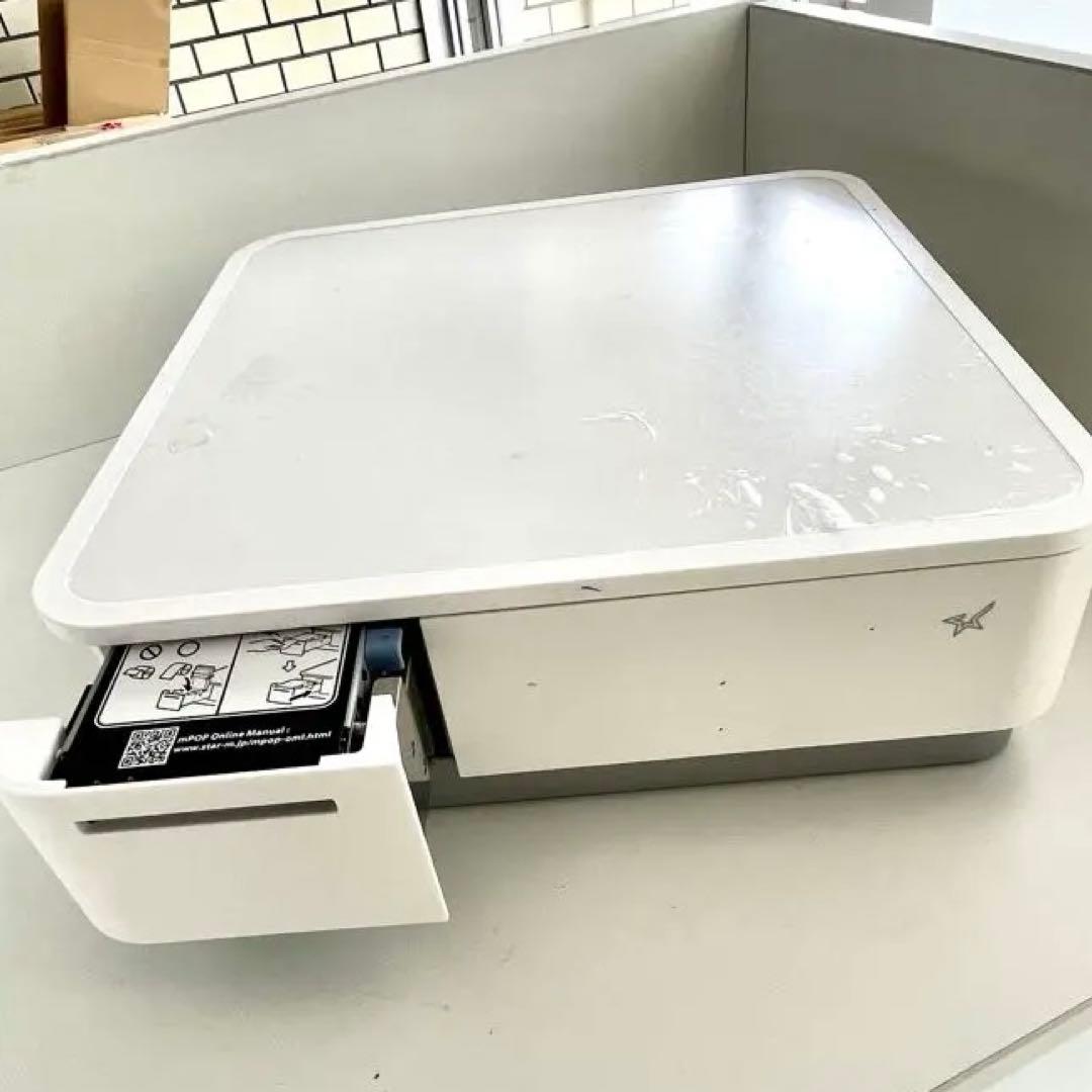 【レジロール1ケース.スタンド付】 mPOP POP10 ホワイト レジ