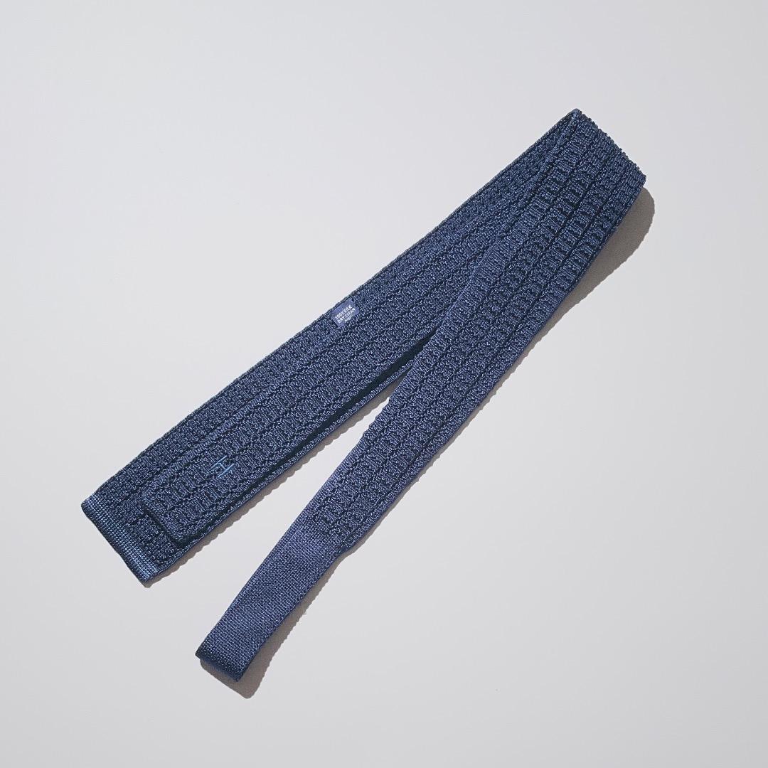 HERMES Hロゴニットタイ メッシュ シルク ネクタイ エルメス
