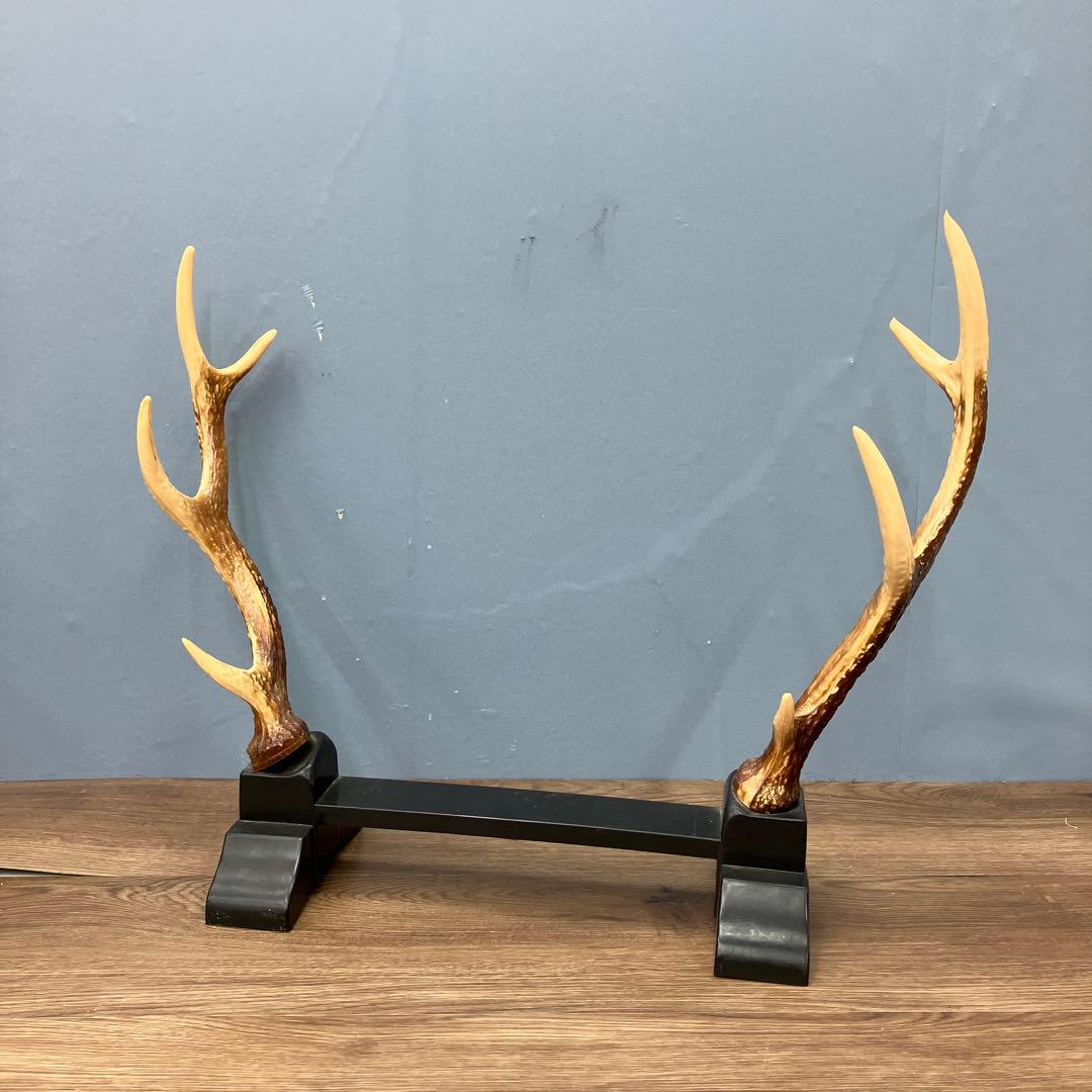 4F 昭和レトロ 鹿の角型 ディスプレイスタンド 刀掛け インテリア 飾り台