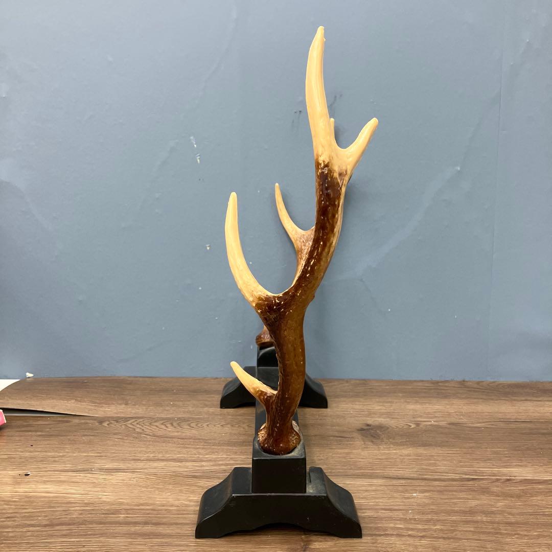 4F 昭和レトロ 鹿の角型 ディスプレイスタンド 刀掛け インテリア 飾り台