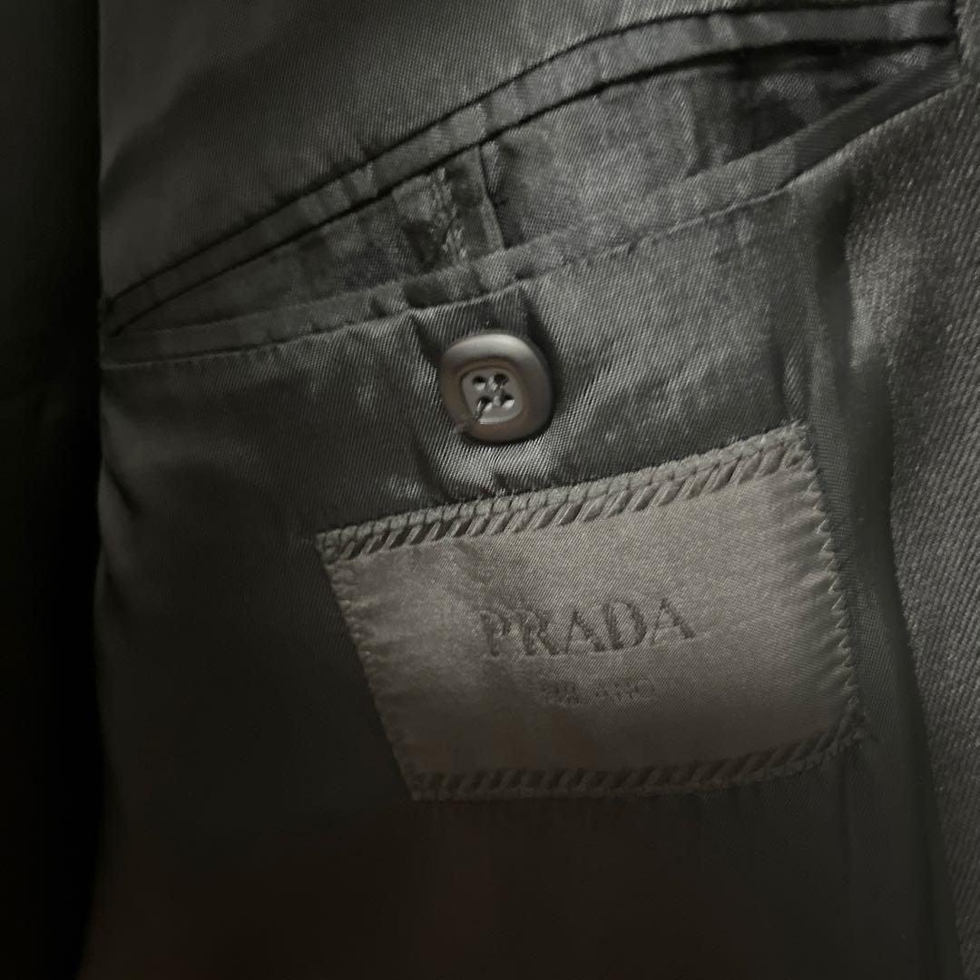 極美品！大きめ PRADA ブラック チェスターコート XL サイズ46