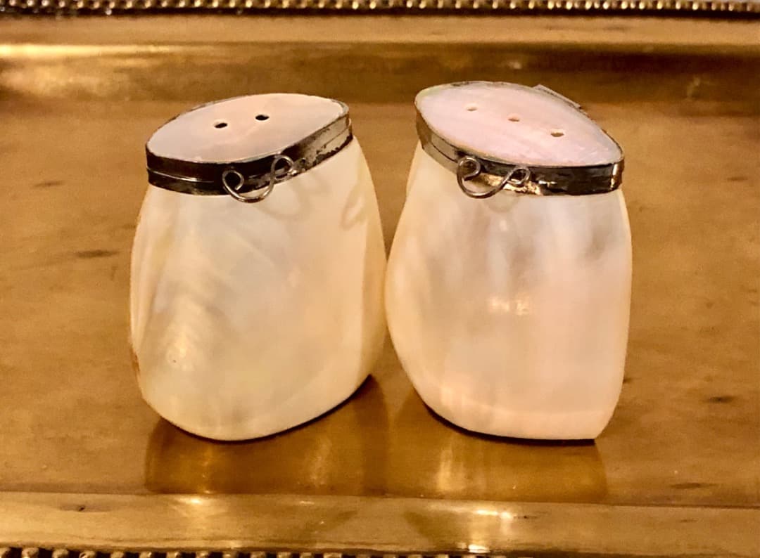 M6 マザーオブパール ヴィンテージ 調味入れ ソルト&ペッパー