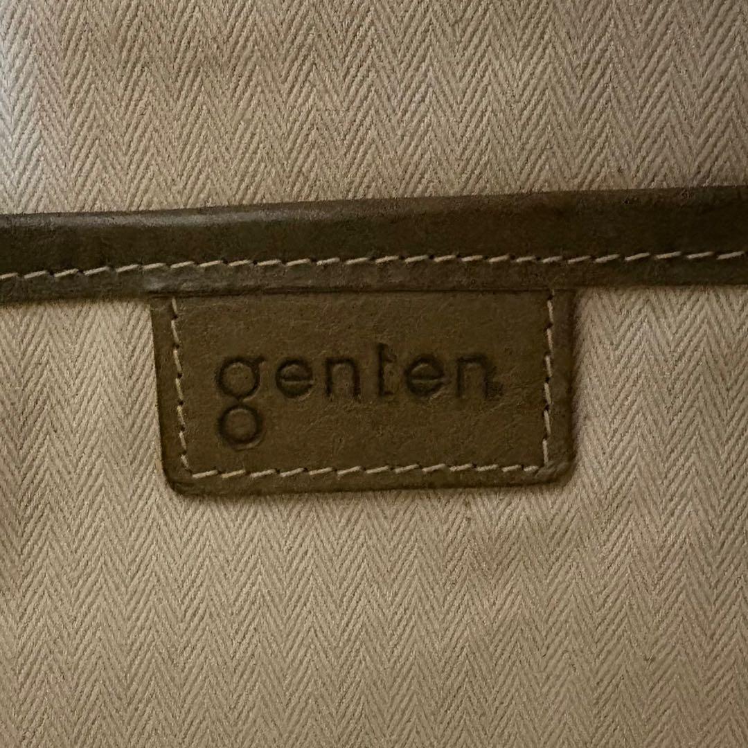 【極美品】ゲンテン 工具ロゴ トスカーナレザー肩掛けトートバッグ　3点セット