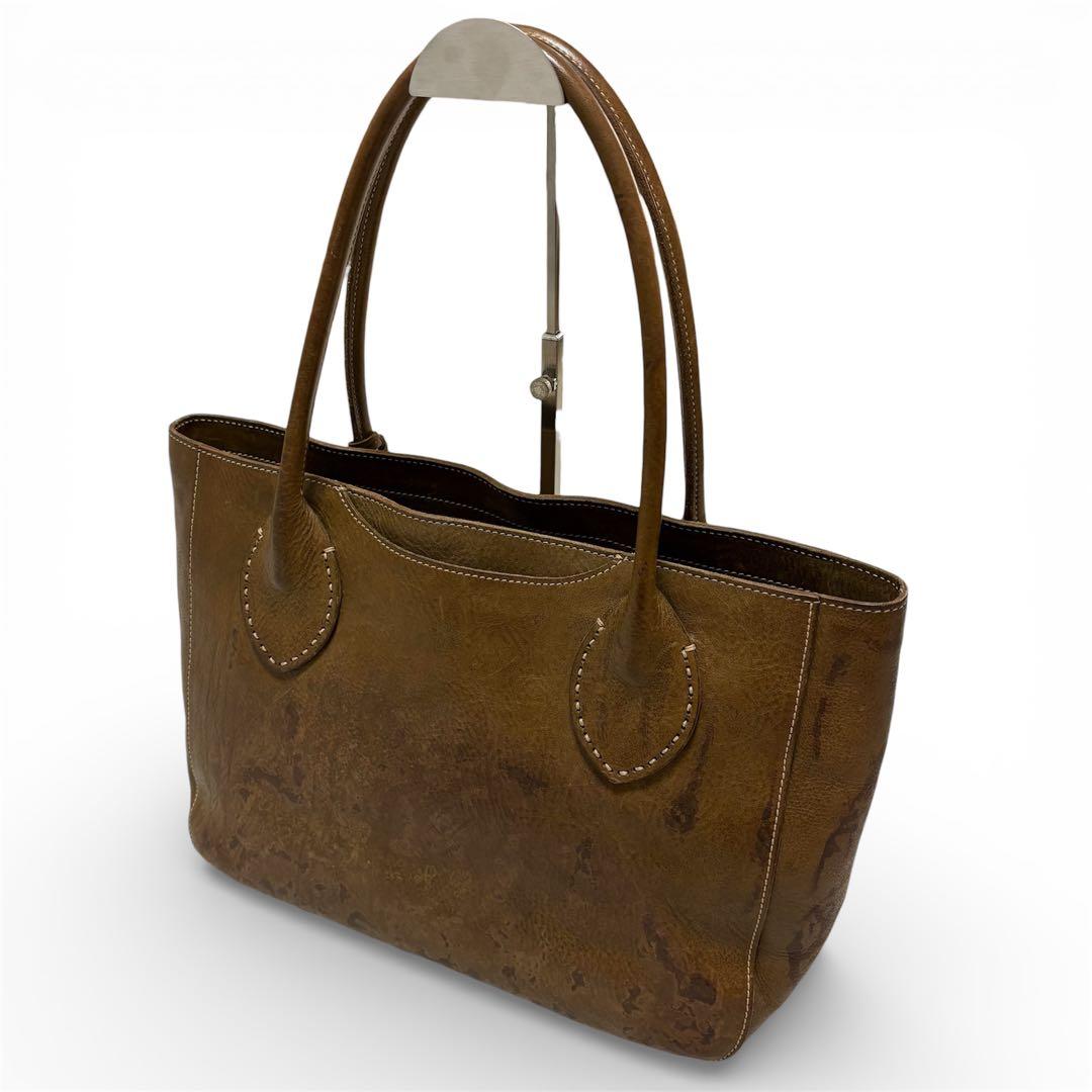 【極美品】ゲンテン 工具ロゴ トスカーナレザー肩掛けトートバッグ　3点セット