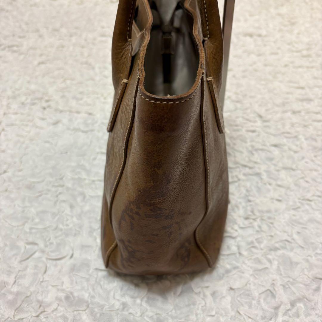 【極美品】ゲンテン 工具ロゴ トスカーナレザー肩掛けトートバッグ　3点セット