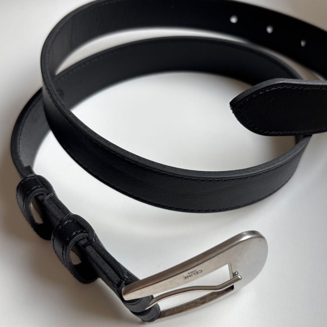 キリン　CELINE新品ブラックレザーベルト 75 値下げ11月7日まで