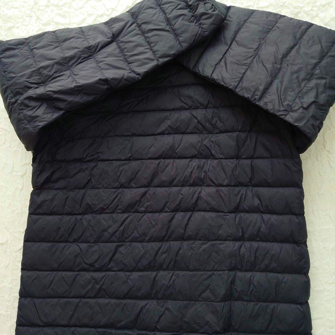 DANTON ダントン　ノーカラー　インナーダウン　ジャケット　ネイビー　40