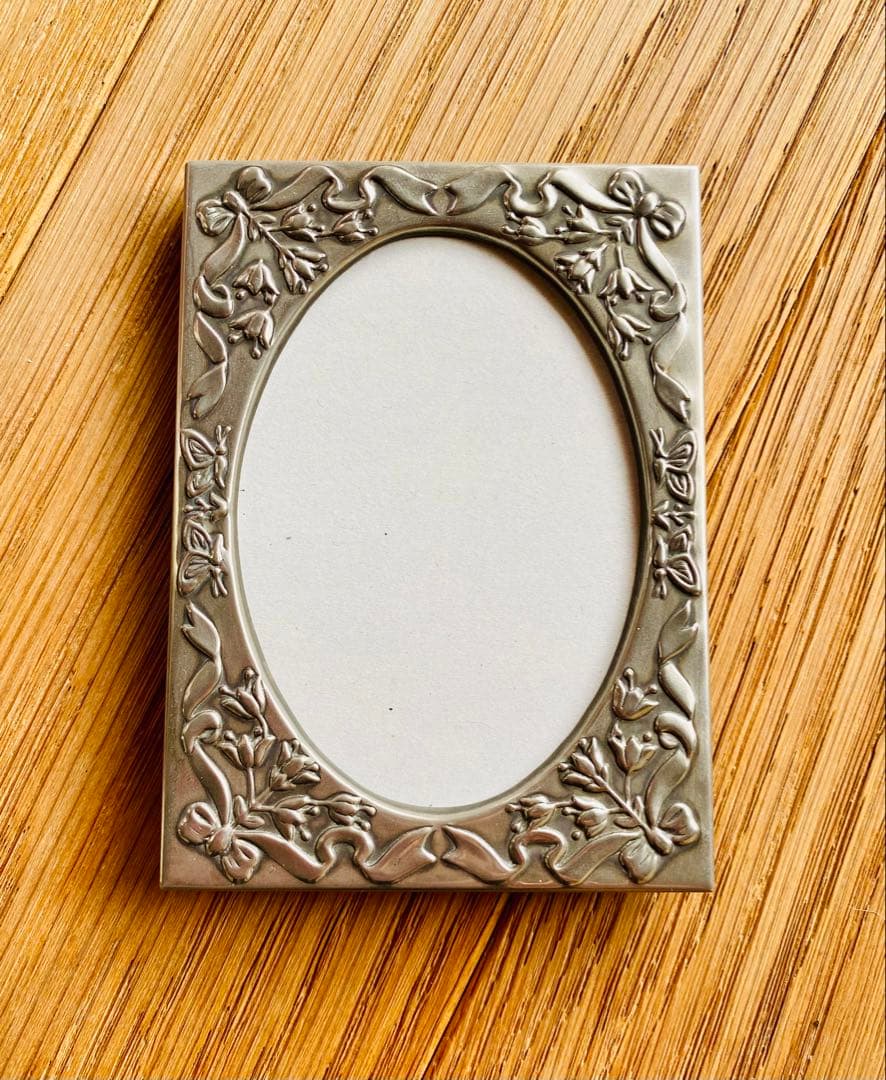 フランスアンティーク 写真立て リボン フラワー フォトスタンド